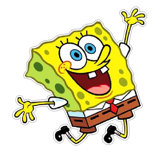 Spongebob Jumping Color Decal