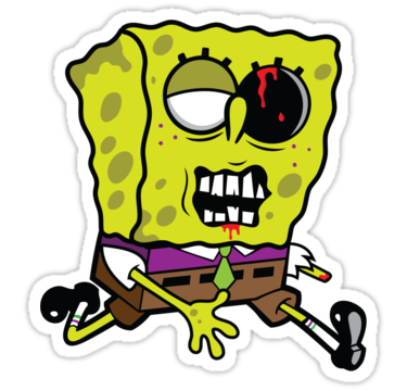 Spongebob Zombie Sticker