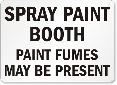 Spray Paint Chemical Hazard Sign