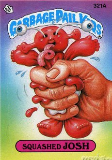 Squashed JOSH Funny Decal Name Sticker