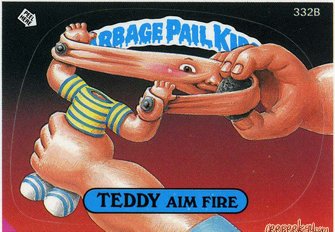 TEDDY Aim Fire Funny Decal Name Sticker