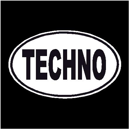 Techno Oval Decal