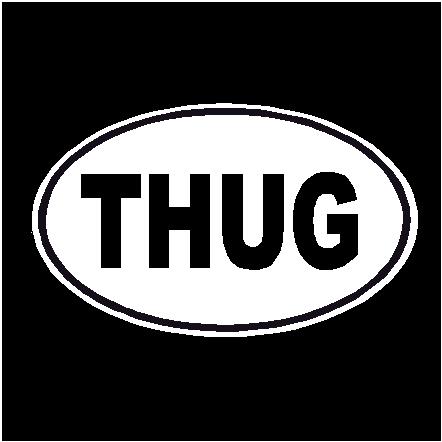 Thug Oval Decal