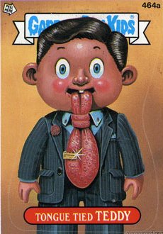 Tounge Tied TEDDY Funny Decal Name Sticker