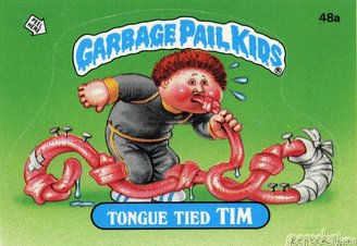 Tounge Tied TIM Funny Decal Name Sticker