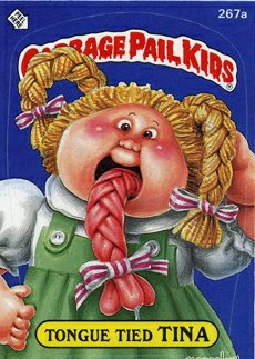 Tounge Tied TINA Funny Decal Name Sticker