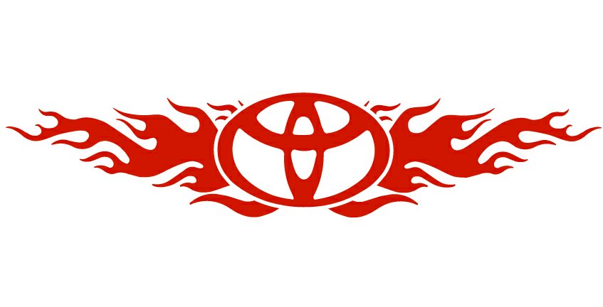 Toyota Flames Back Auto Graphics