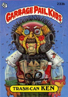 Trash Can KEN Funny Decal Name Sticker