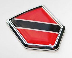 Trinidad and Tobago Flag Crest Decal Car Chrome Emblem Sticker