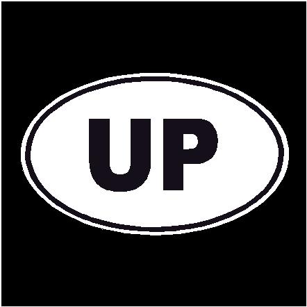 Up Oval Decal