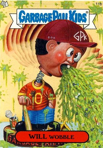 WILL Wobble Funny Decal Name Sticker