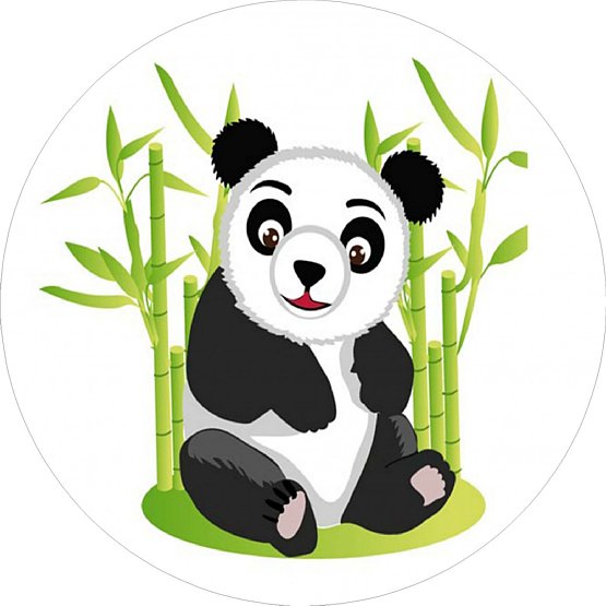 Wild Animal CIRCLE STICKER Panda