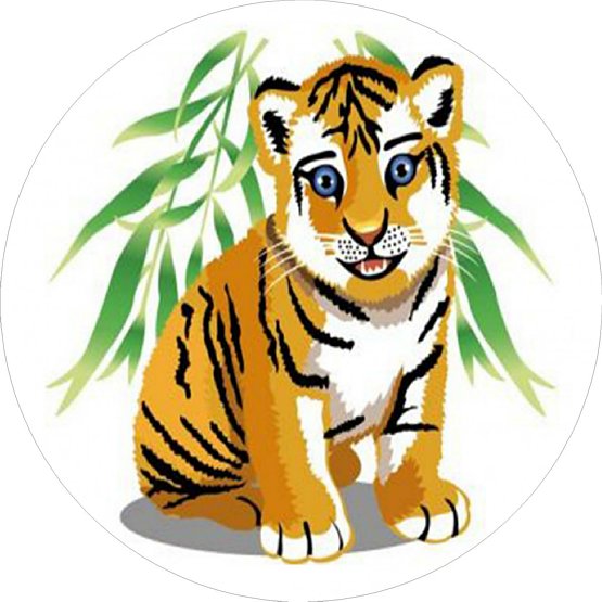 Wild Animal CIRCLE STICKER Tiger