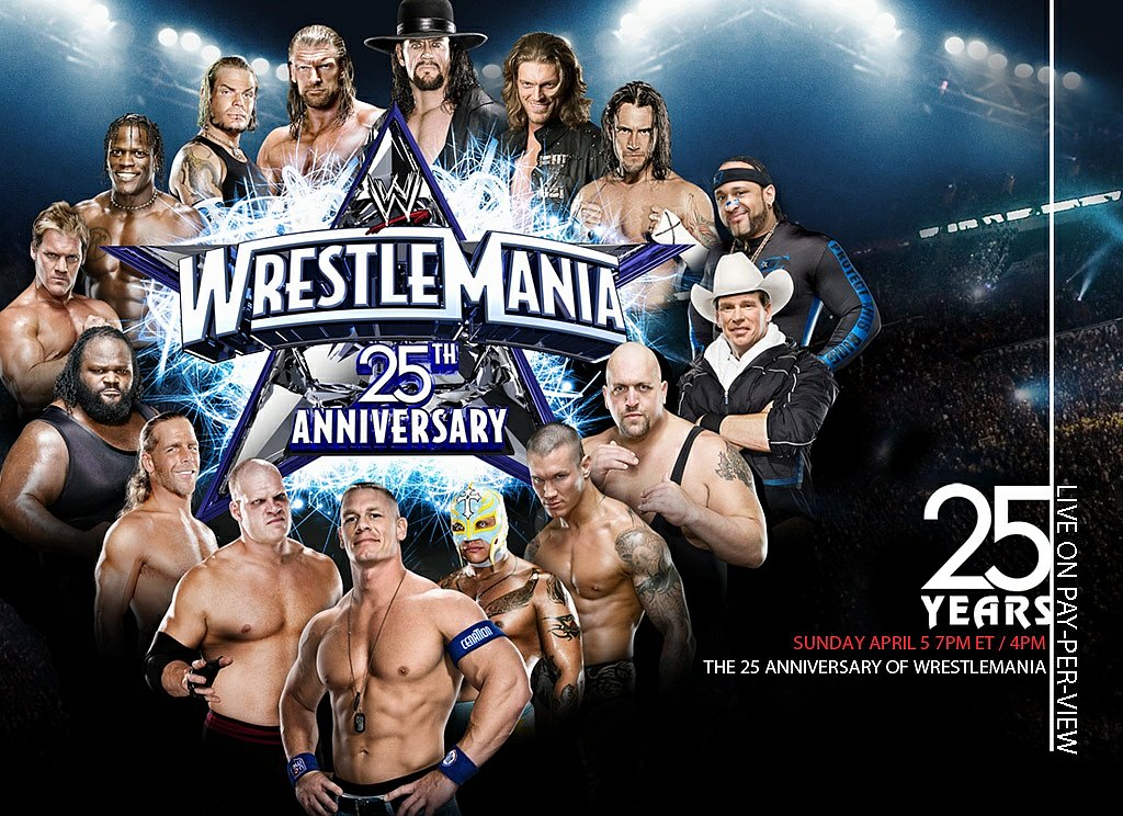 Wrestle Mania 25 Years Sticker