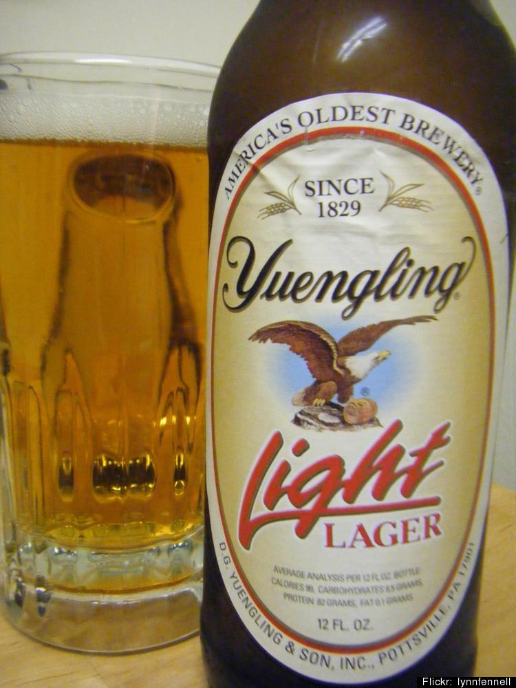 Yuengling Light Bottle and Glass Sticker