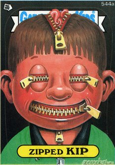 Zipped KIP Funny Decal Name Sticker