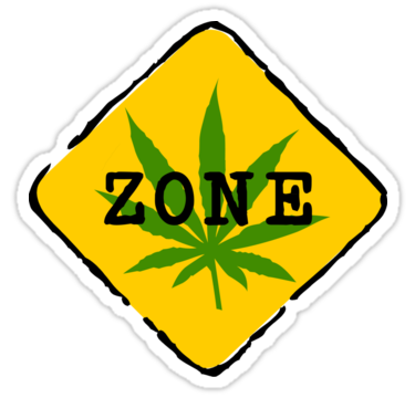 weed zone sticker