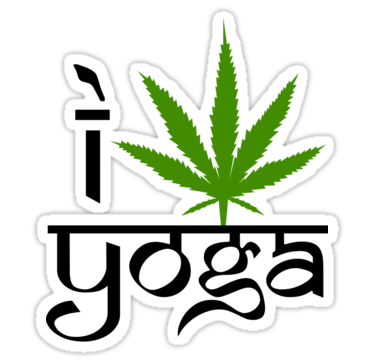 yoga weed sticker
