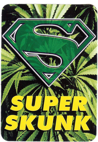 SUPER SKUNK FUNNY WEED STICKER 420