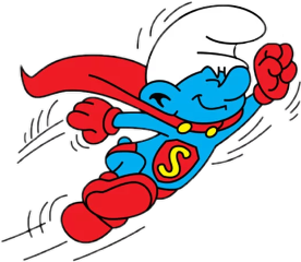 SUPER SMURF STICKER
