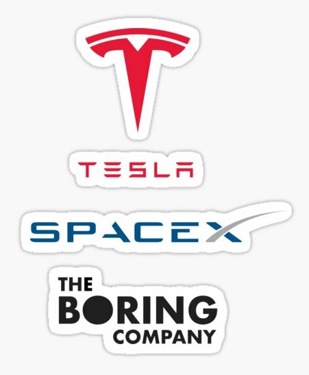 TESLA ELONS COMPANIES STICKER