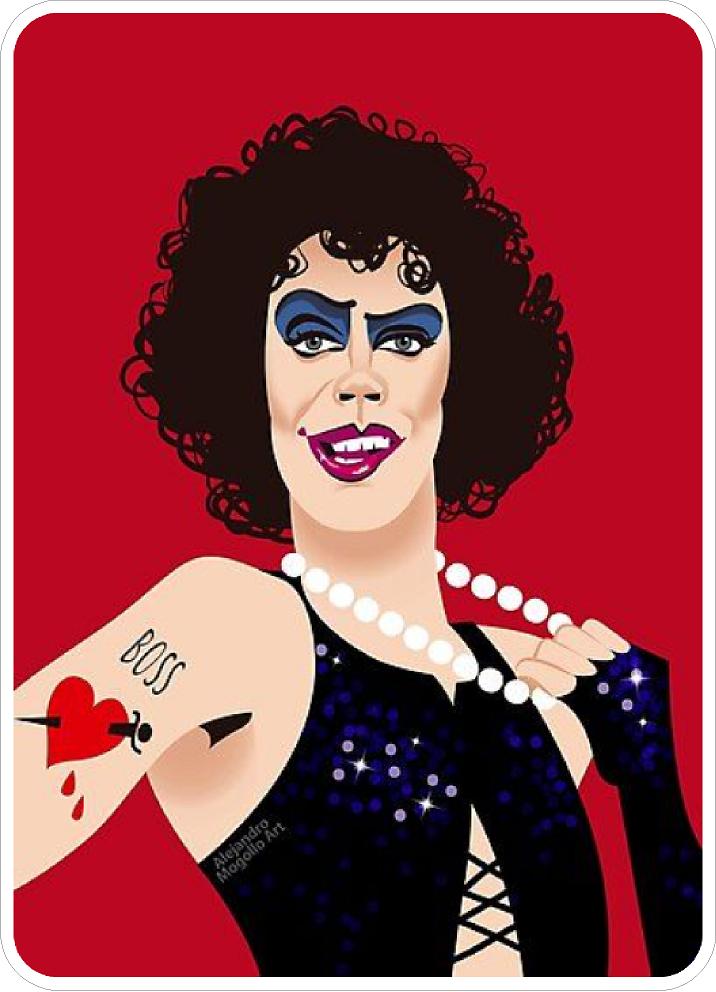 TIM CURRY ROCKY HORROR PICTURE SHOW LGBT PRIDE STICKER