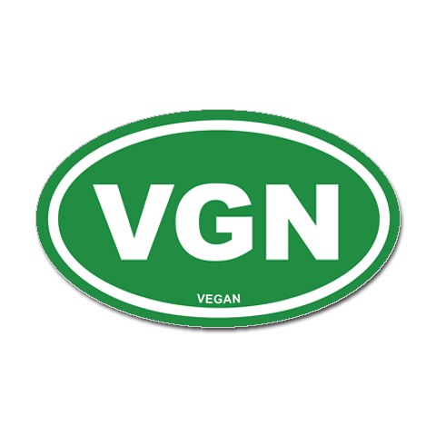 Vegan Oval Sticker