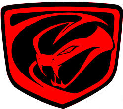Viper Logo Red and Black DODGE Sticker
