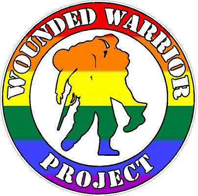 WOUNDED WARRIOR FILLS pride flag sticker