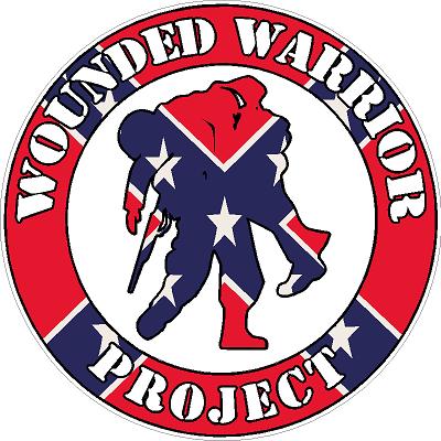 WOUNDED WARRIOR FILLS rebel flag sticker