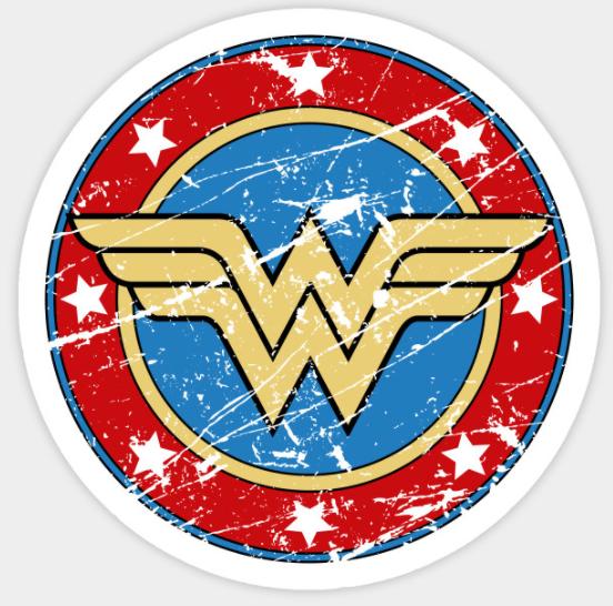 Wonder Woman BATTLE SHIELD Sticker