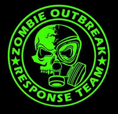 ZOMBIE RESPONSE STICKER as displayed 6