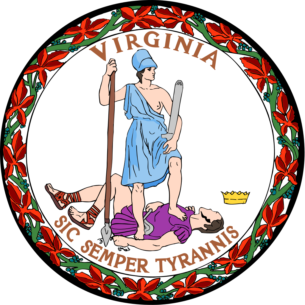 state seal of Virginia sticker