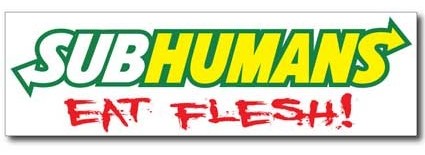 sticker-subhumans ZOMBIE