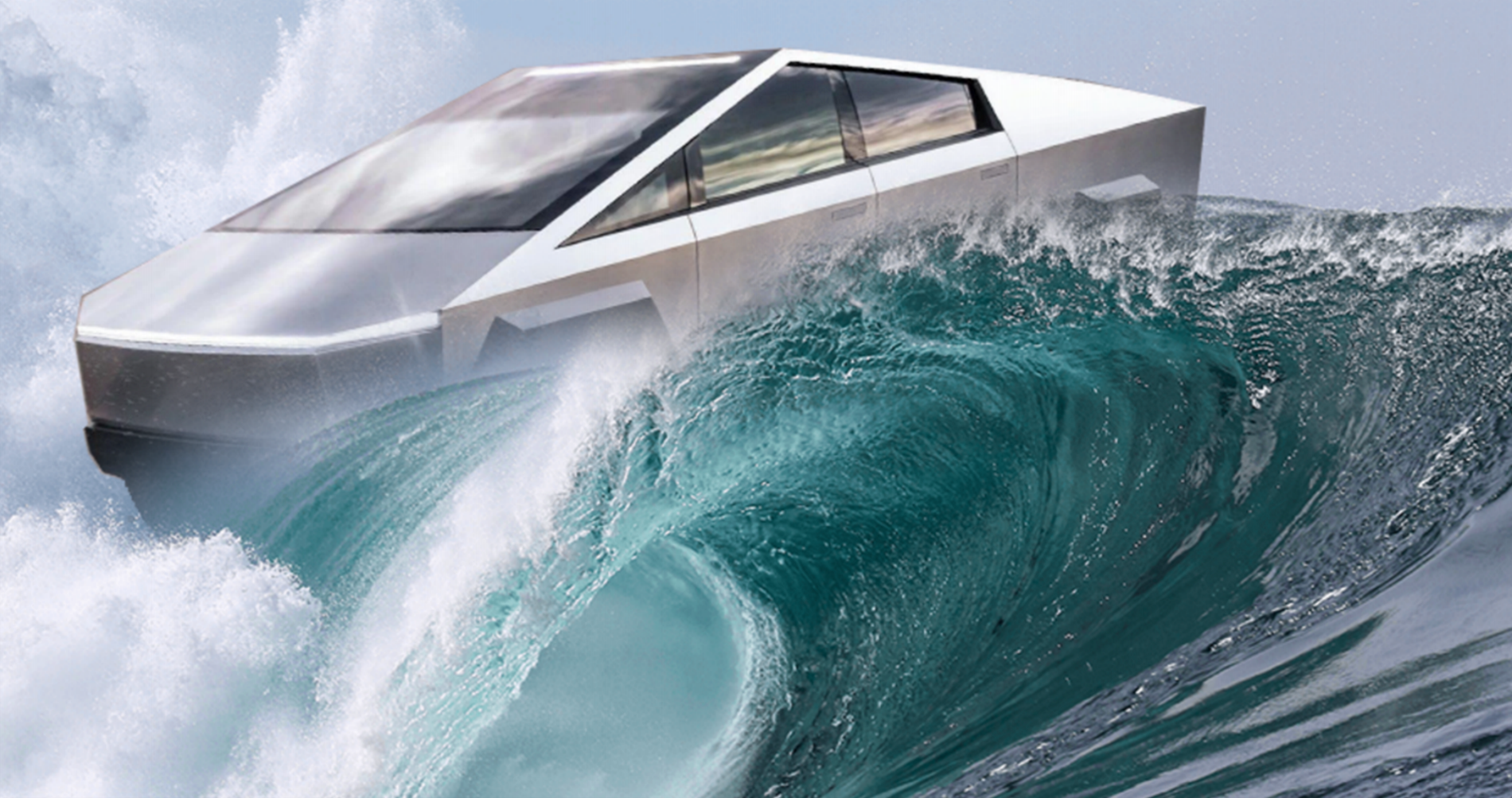 tesla CYBERTRUCK surf sticker