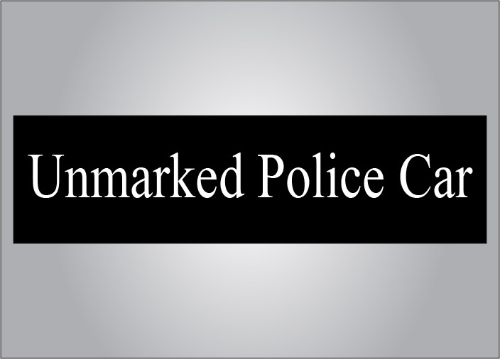 unmarked police car bumper sticker