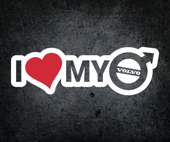 volvo love sticker PAIR