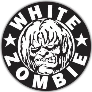 white zombie B&W BAND Sticker