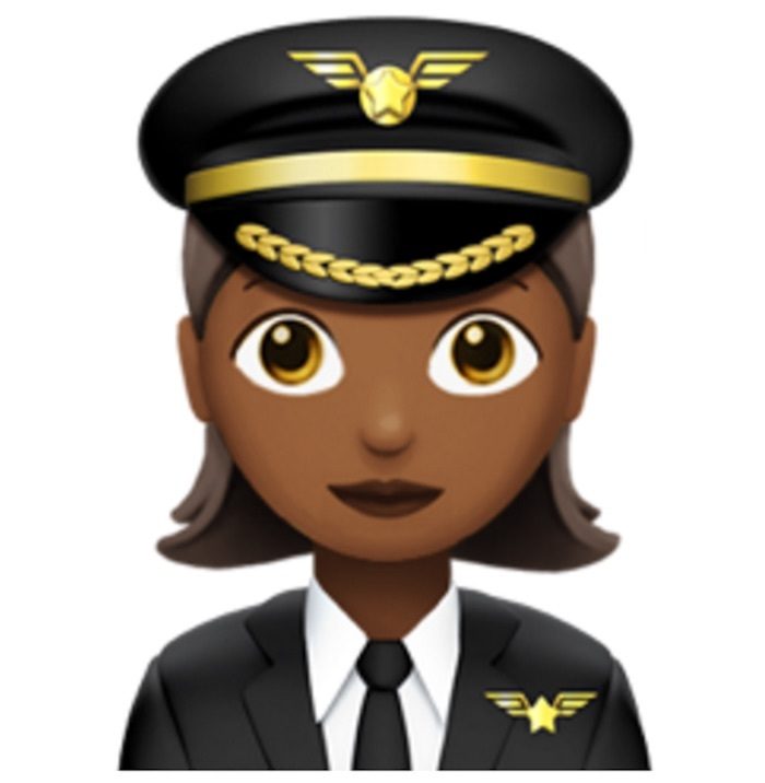 woman pilot medium emoji