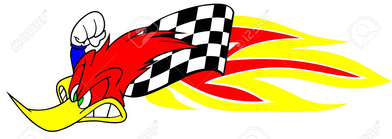 woody-woodpecker-speedy-race sticker LEFT