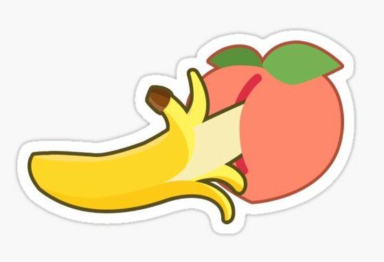 xxx bananna fucking peach sticker