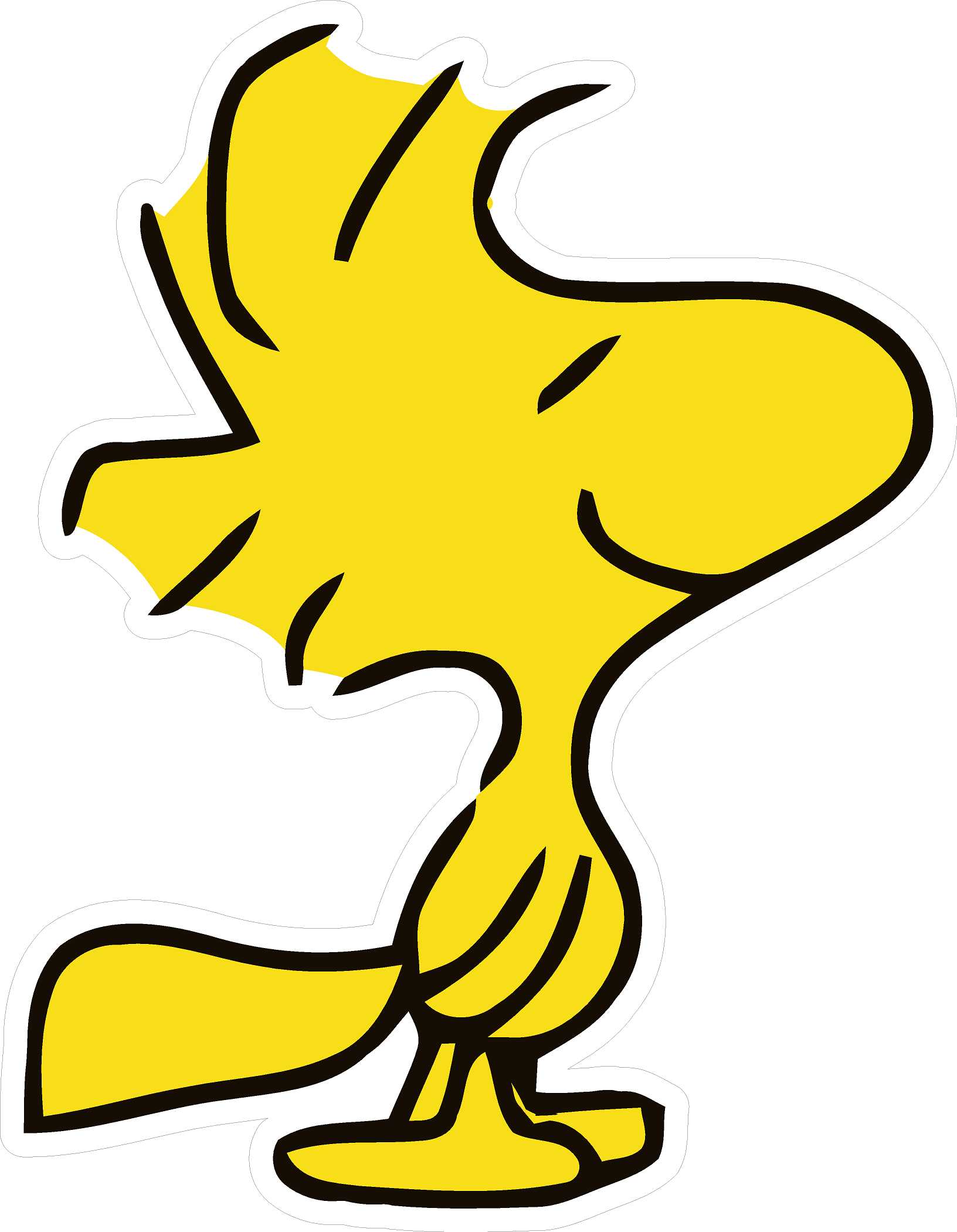 Woodstock Peanuts Color Cartoon Sticker
