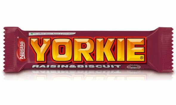 Yorkie-Raisin Nut CANDY BAR STICKER