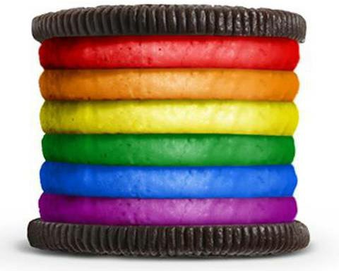 oreo GAY PRIDE cookie CANDY STICKER