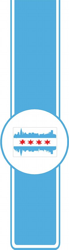 Nationality Truck Bed Stripe CHICAGO SKYLINE