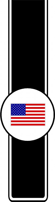 Nationality Truck Bed Stripe USA