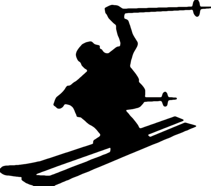 Skier Adhesive Vinyl Decal