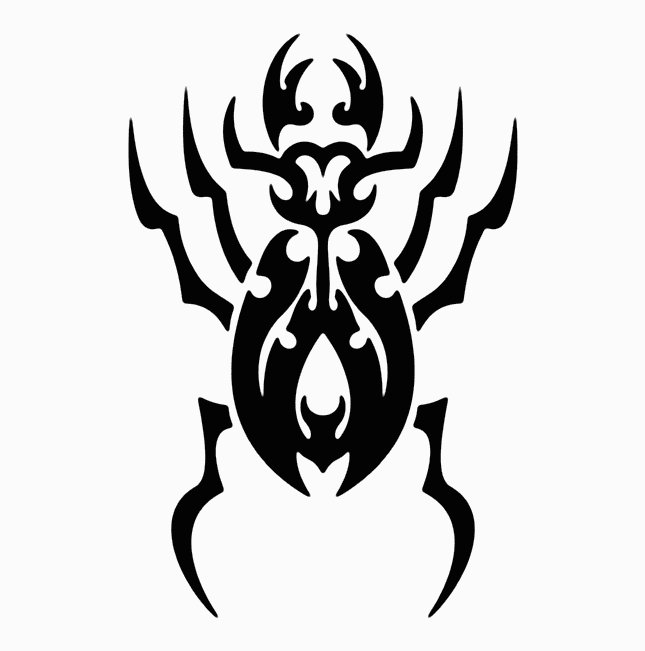 Tribal Bug die cut decal