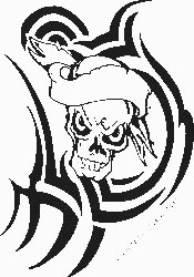 Tribal Skull Vinyl Decal 16