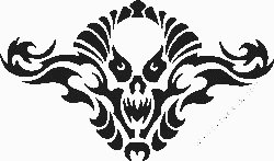 Tribal Skull Vinyl Decal 28